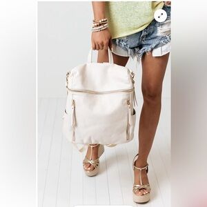 ANTIK KRAFT Elegant Cream Backpack